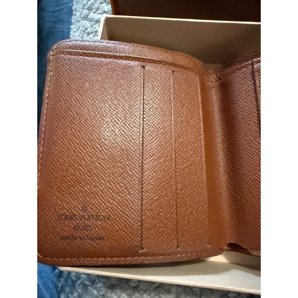 Louis Vuitton Monogram Compact Zip Wallet Brown Bifold M61667 complete set - Picture 9 of 17